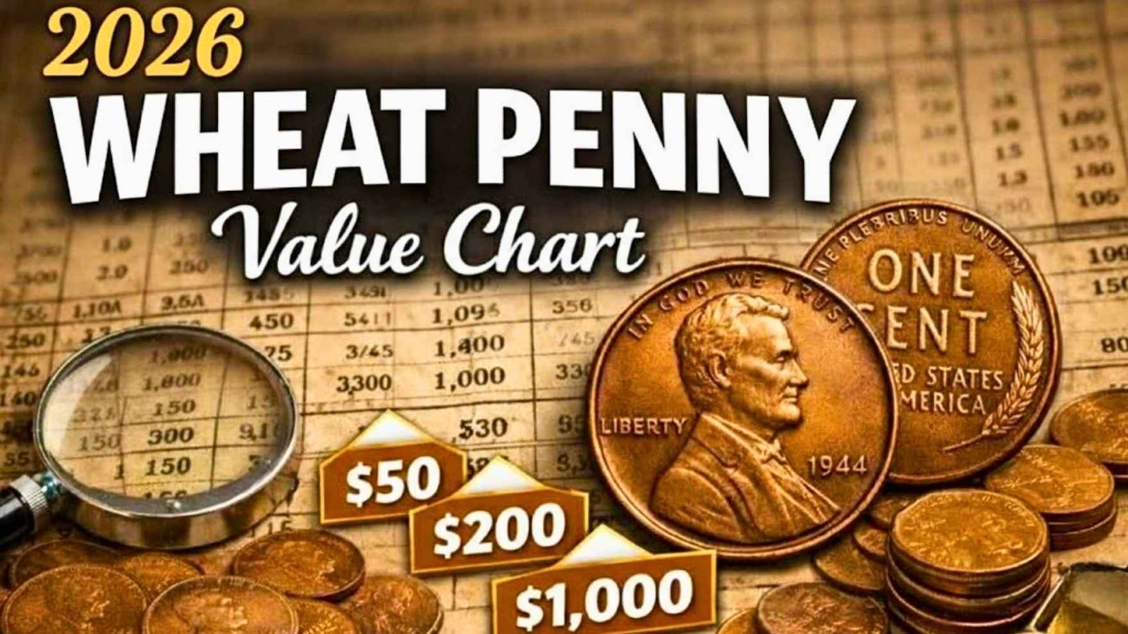 2026 Wheat Penny Value Chart 2015–2026 Complete Collector’s Guide to Rare Dates and Prices